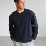 Soft Modern Long Trendy Side Pocket Dark Navy