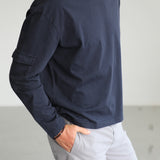 Soft Modern Long Trendy Side Pocket Dark Navy