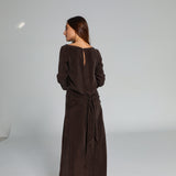 Maxi Cupro Dress Brown