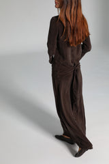Maxi Cupro Dress Brown