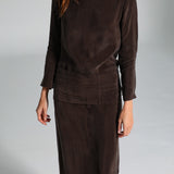 Maxi Cupro Dress Brown