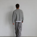 Round Knit Sweater Light Grey