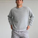 Round Knit Sweater Light Grey