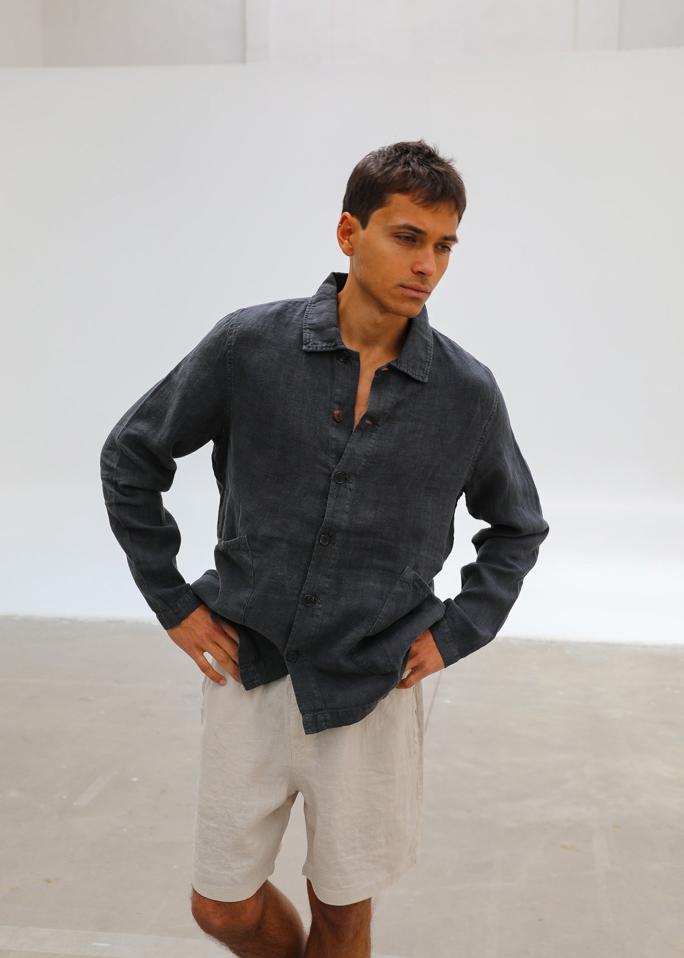 Linen Jacket Navy