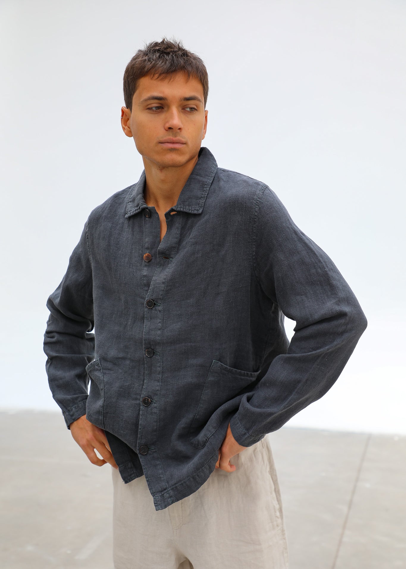 Linen Jacket Navy
