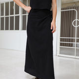 Long Knot Skirt Black