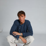 Trendy Buttons Dark Navy