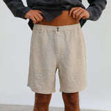 Linen Short Comfy Pants Beige