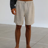 Linen Short Comfy Pants Beige