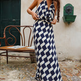 Maxi Skirt Blue & White