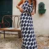 Maxi Skirt Blue & White