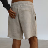 Linen Short Comfy Pants Beige
