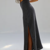 Linen Skirt Petrol