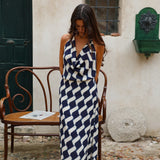 Maxi Skirt Blue & White