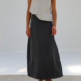 Linen Skirt Petrol