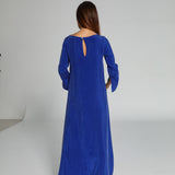 Maxi Cupro Dress Blue