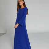 Maxi Cupro Dress Blue