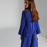 Maxi Cupro Dress Blue