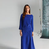 Maxi Cupro Dress Blue