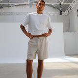 Linen Short Comfy Pants Beige