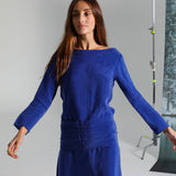 Maxi Cupro Dress Blue