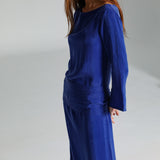 Maxi Cupro Dress Blue