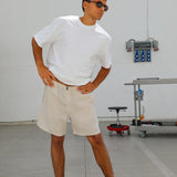 Linen Short Comfy Pants Beige