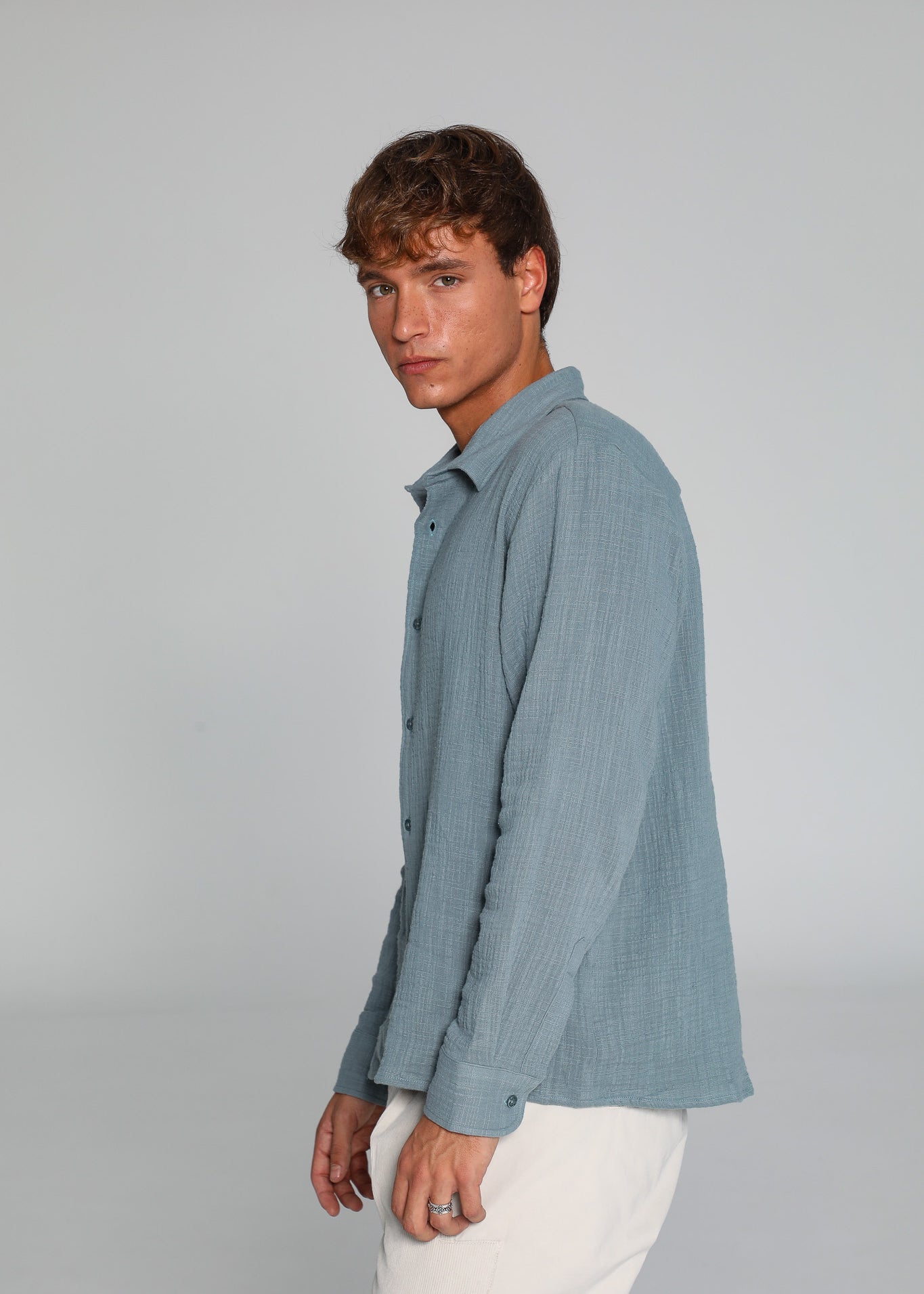 Vintage Shirt Stripes Blue