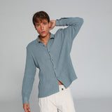 Vintage Shirt Stripes Blue