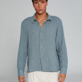 Vintage Shirt Stripes Blue