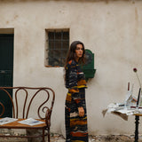 Gathered Blouse Marble