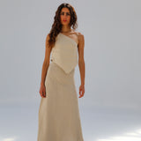 Linen Skirt Beige