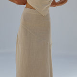 Linen Skirt Beige