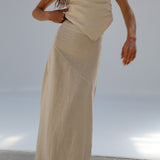 Linen Skirt Beige