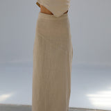 Linen Skirt Beige
