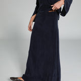 Maxi Cupro Skirt Navy