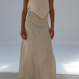 Linen Skirt Beige