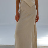 Linen Skirt Beige