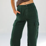 Pocket Linen Pants Green