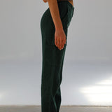 Pocket Linen Pants Green