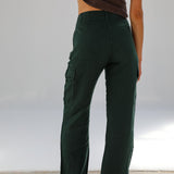 Pocket Linen Pants Green