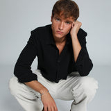 Vintage Shirt Stripes Black