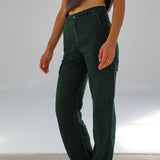 Pocket Linen Pants Green