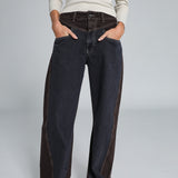 Double Tone Jeans Brown & Blue