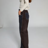 Double Tone Jeans Brown & Blue