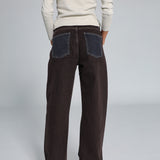 Double Tone Jeans Brown & Blue