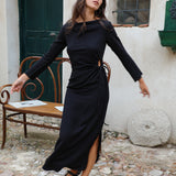 Hole Dress Black