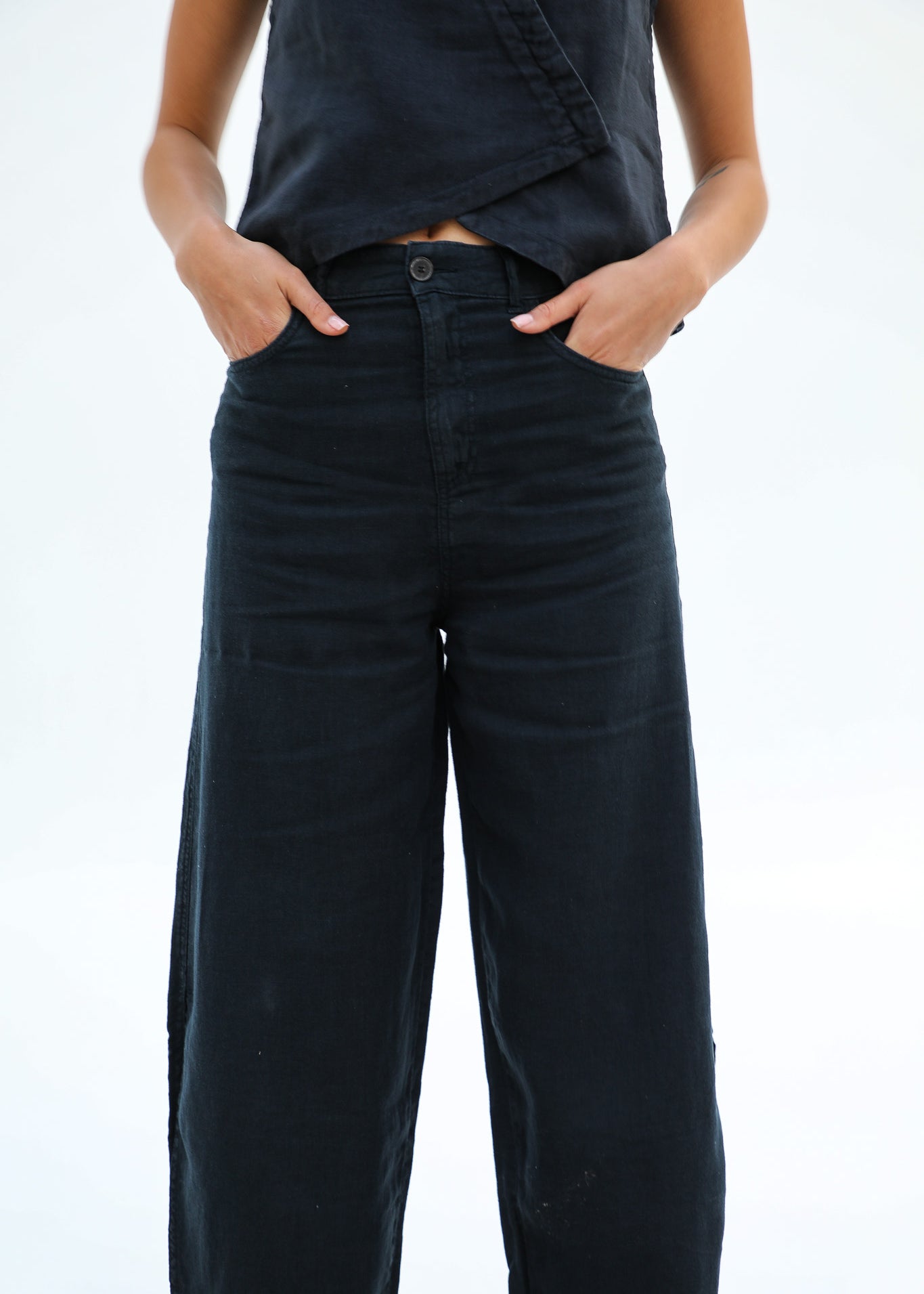 Wide Open Pants Navy