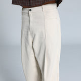 Wide Pleated Pants Natural