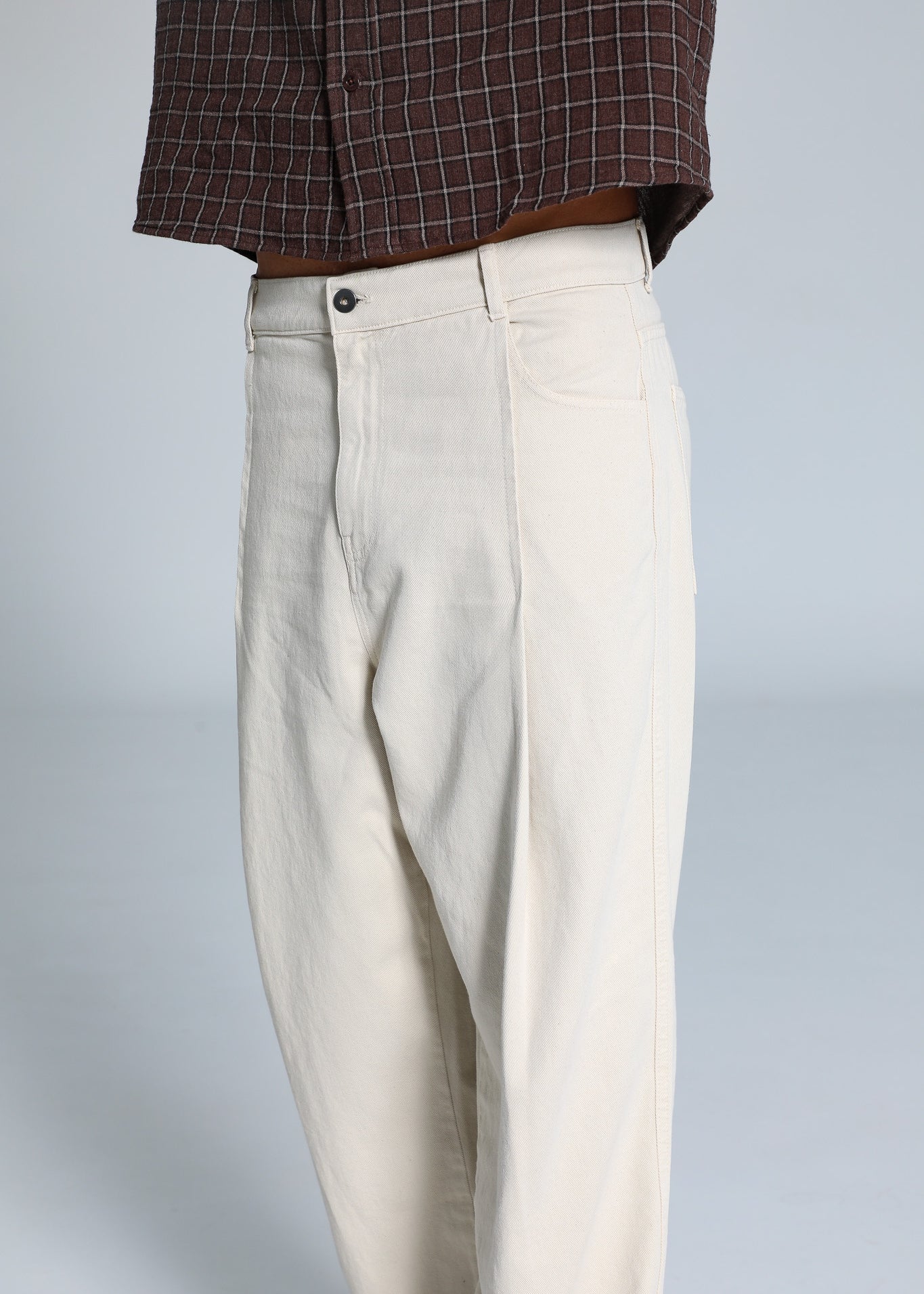 Wide Pleated Pants Natural